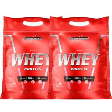 Imagem de Combo 2x Nutri whey Protein Para Ganho de Peso Chocolate 900g Refil - Integralmedica