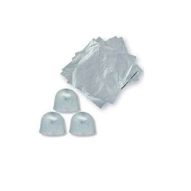 Imagem de 300 Papel Chumbo Alumínio Embalagem Bombons Trufas Ovos de Páscoa (8x8cm)