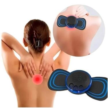 Imagem de Mini massageador elétrico portátil cervical ems alivia dores