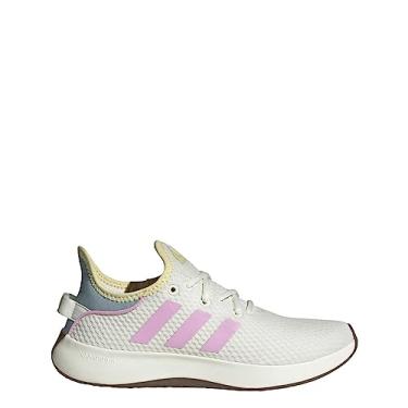 Imagem de adidas Cloudfoam Pure Tênis esportivo feminino, Branco/Bliss Lilás/Azul Maravilha, 35