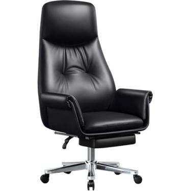 Imagem de Cadeira de escritório com apoio para as costas Cadeira executiva ergonômica de estudo com altura ajustável, reclinável confortável para homens e mulheres Cadeira de trabalho com apoio para o