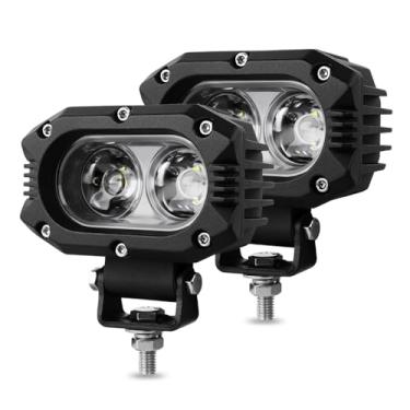 Imagem de Rigidhorse — Barra de luz LED de 10 cm 80 W 8000 LM 6500 K Xenon branco Spot Light Off Road Light IP67 à prova d'água para caminhão ATV UTV 4X4, pacote com 2