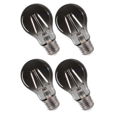 Imagem de Lâmpada Led Fumê Kit 4 unid. 30W Iluminação Branco Quente Decorativa Vintage Retrô Multifilamento Luz Casa Decoração