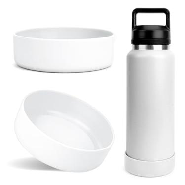 Imagem de Linkidea Bota de garrafa de água compatível com YETI Rambler Bottle 1,020 g, Yonder 1,417 g, protetor de silicone antiderrapante para garrafa de água (transparente/2 unidades)