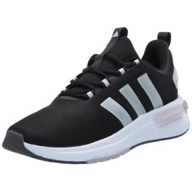 Imagem de adidas Tênis feminino Racer Tr23, Preto/Prata Metálico/Lavanda Gelada, 5.5