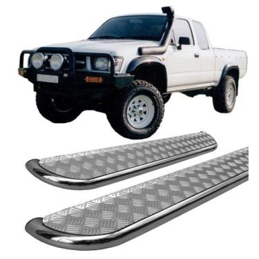 Imagem de Estribo Lateral Hilux 1998 A 2004 Chapa Cromado - HOZZ