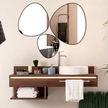 Imagem de Trio Espelho Orgânico Decorativo com Moldura em Material Sintético - B