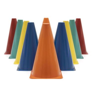 Imagem de 10 Cones Demarcatórios P/treinamento Ginastica Colorido - KeerSports