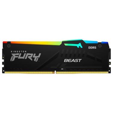 Imagem de Memória Ram Kingston Fury Beast Ddr5 16gb 6000mhz Rgb - Preto (kf560c40bba-16)