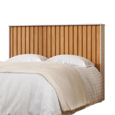 Imagem de Cabeceira Casal Quarto Detroit 140 cm - Tebarrot, Off White/Nature