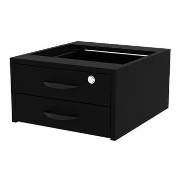 Imagem de Gaveteiro polar avulso 2 gavetas - Regiani Móveis, Preto