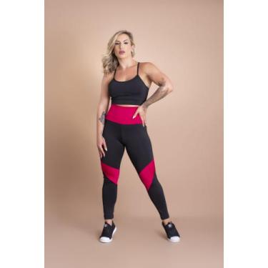 Imagem de Conjunto Feminino Fitness Academia Calça Legging Cintura Alta Esportiv