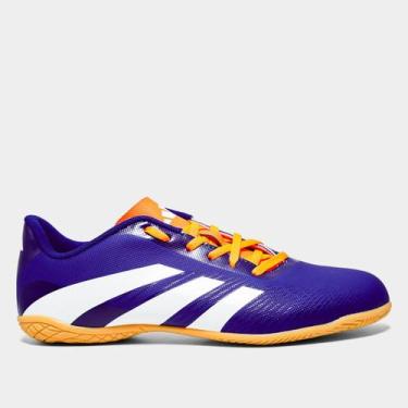 Imagem de Chuteira Futsal Adidas Predator Artilheira 24 Unissex, Azul, Branco, 4