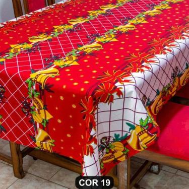Imagem de Toalha de Mesa Natalina 14 Lugares 4,00m x 1,40m Oxford Estampado - Ra