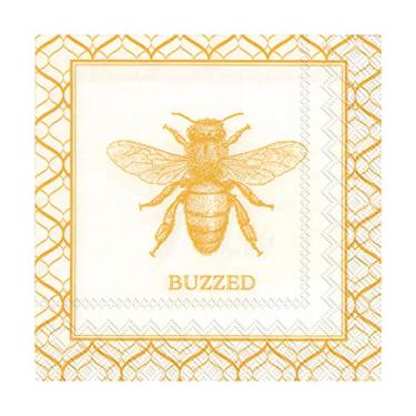 Imagem de Boston International IHR Roseanne Beck Guardanapos de papel para bebidas para coquetéis, 12,5 x 12,5 cm, buzzed, 20 unidades (pacote com 1)
