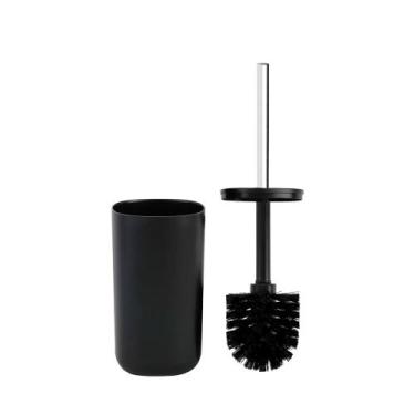Imagem de Escova Sanitaria e Suporte Metal Preto Acessorio Banheiro - MEK