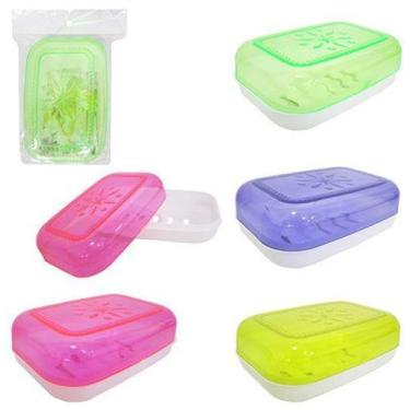 Imagem de Saboneteira de Pia de Plastico com Tampa de Acrilico Colors 11x8cm - F