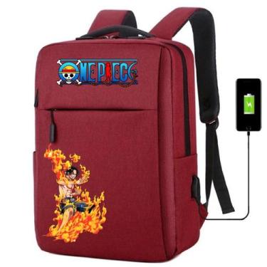 Imagem de Mochila USB Escolar Estampa Infantil One Peace Notebooks, Trabalho Esc