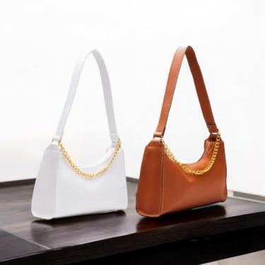 Imagem de Kit 2 Bolsas Baguetes Corrente Feminina Pequena de Ombro e de Mão - MV