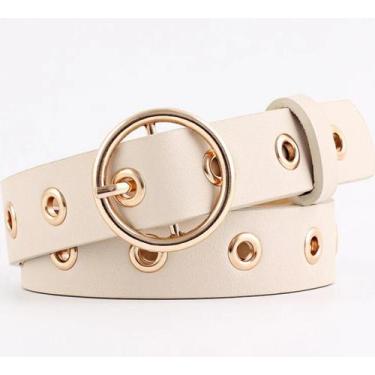 Imagem de Cinto Feminino Moda Fivela Dourado Fashion Acessórios Modelo MZS-2165 