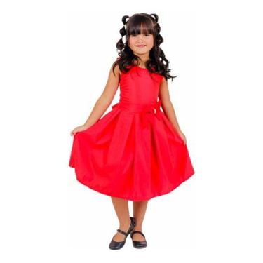Imagem de Vestido infantil juvenil simples menina natal presente ano novo casame