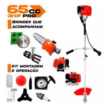 Imagem de Roçadeira Á Gasolina 65cc 3hp Enxada + Motopoda + Disco 80d - Sa, Song