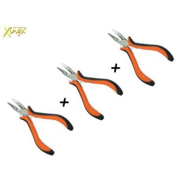 Imagem de Kit 3 Alicates De Bico Nickel Polo 5,5" XV2446 - 13cm - Xingu