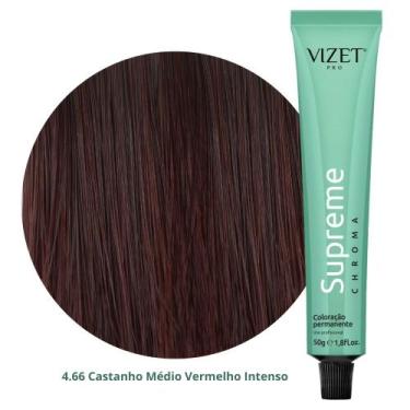 Imagem de Coloração Supreme Chroma 4.66 Castanho Médio Vermelho Intenso 50gr Viz