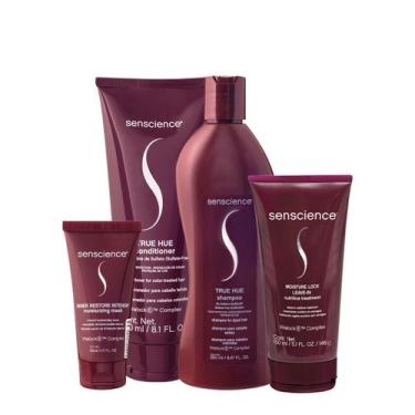 Imagem de Kit Senscience True Hue Intensif Moisture Home Care Leave-in 50 (4 pro