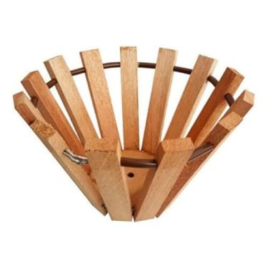 Imagem de Cachepô De Madeira - Redondo - Para Plantas E Orquídeas