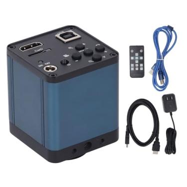 Imagem de 1080P HD Câmera C Mount Microscópio 16MP USB Câmera Multimídia 4K Gravação de Vídeo Com Controle Remoto Zoom Digital