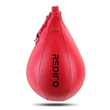 Imagem de Redipo Bolsa de boxe Speed Bag - Bola de perfuração rápida de couro PU - Bola giratória para pendurar para academia e MMA Muay Thai Sports Fitness - Bola de reflexo de velocidade de golpe Dodge