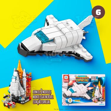 Imagem de Blocos de Montar e Desmontar Missão Espacial (Nº 6) Nave Espacial Colecionar Estação Especial Block Brinq 58 Peças