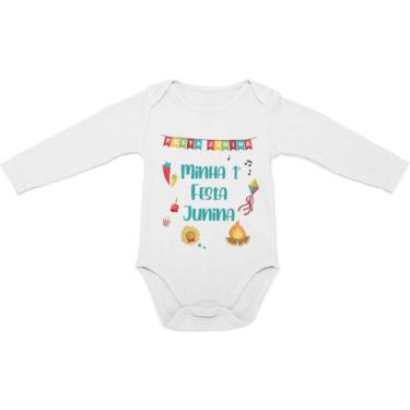 Imagem de Body Bebê Festa Junina Mesversario Minha Primeira Festa Junina Arraiá 