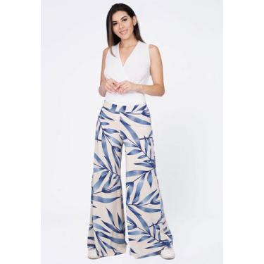 Imagem de Calça Pantalona Malha Granja Bambu Azul - Amazonia Vital