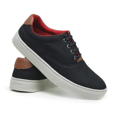 Imagem de Tênis Sapatenis Masculino Casual Cano Baixo Alto Conforto - Skalvin, P