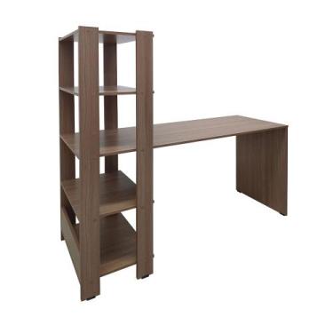 Imagem de Escrivaninha com estante 5 prateleiras - SM - 143AX135LX45P, Montana