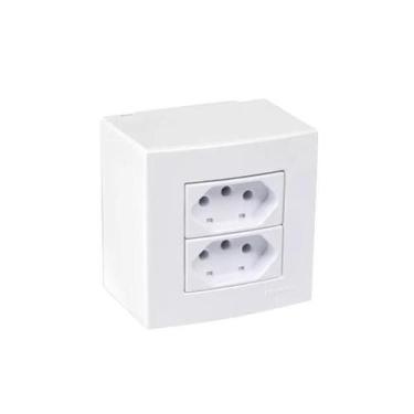 Imagem de Caixa sistema x sobrepor 75x75 c/ 2 tomadas 10a sleek margirius