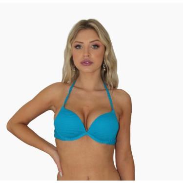 Imagem de Sutiã de Biquíni Turbo Aumentax 3D Canelados - Divance, Azul celeste c
