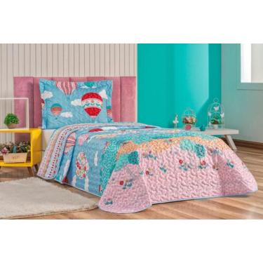 Imagem de Cobre leito Bouti solteiro Dupla Face Matelado Tema Balão - Nathalia E