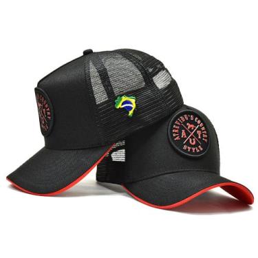 Imagem de Boné Trucker Tamanho Especial Atrevidu's Country Style Agro, Preto, Ve