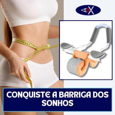Imagem de Aparelho Equipamento Para Abdominal Rolo Roda Dupla Com Apoio de Cotov