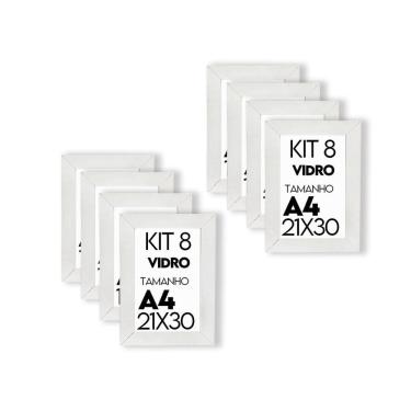 Imagem de Porta Retrato de Vidro 21x30cm Kit com 8 Unidades Lembrancinha de Festa - caixa com 100 Unidade