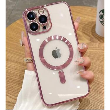 Imagem de Capa Capinha Protetora Magsafe de Silicone com Proteção na Lente para 