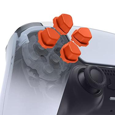 Imagem de eXtremeRate Ergonomic Split Dpad Buttons (SDP Buttons) for PS5 Controller, Orange Independent D-pad Direction Buttons for PS5 Edge, for PS4 Controller - No Controller