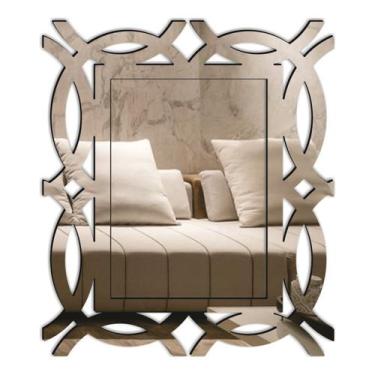 Imagem de Espelho Decorativo Veneziano Pegui  27x32 3871 - CREATUS, prata