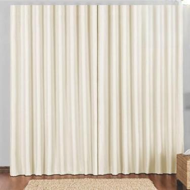 Imagem de Cortina 2 Mts Sala Quarto Escritório Blackout Original para Trilho Suisso - Bege