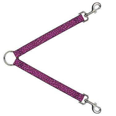 Imagem de Buckle-Down Divisor de correia para cães leopardo rosa fúcsia, 3,8 cm de comprimento e 2,5 cm de largura