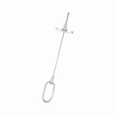 Imagem de Suporte de Papagaio de Aço Inoxidável, Brinquedo Resistente para Alimentação de Frutas, Legumes, Animais Pequenos (Grande 10x31cm)