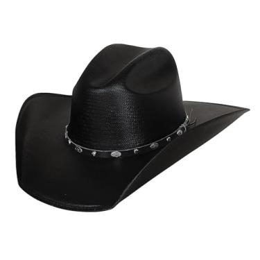 Imagem de Bullhide Justin Moore Hank It - (50x) Chapéu de cowboy de palha (7 1/2) preto, Preto, 7 1/2